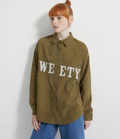 camisa alongada verde