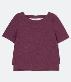 Blusa Manga Curta em Viscose Texturizada