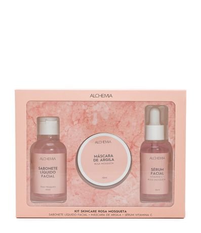 Kit Skin Care Rosa Mosqueta com Sabonete Líquido + Máscara de Argila + Sérum Facial de Vitamina C Alchemia é ruim? Kit Skin Care Rosa Mosqueta com Sabonete Líquido + Máscara de Argila + Sérum Facial de Vitamina C Alchemia é boa?