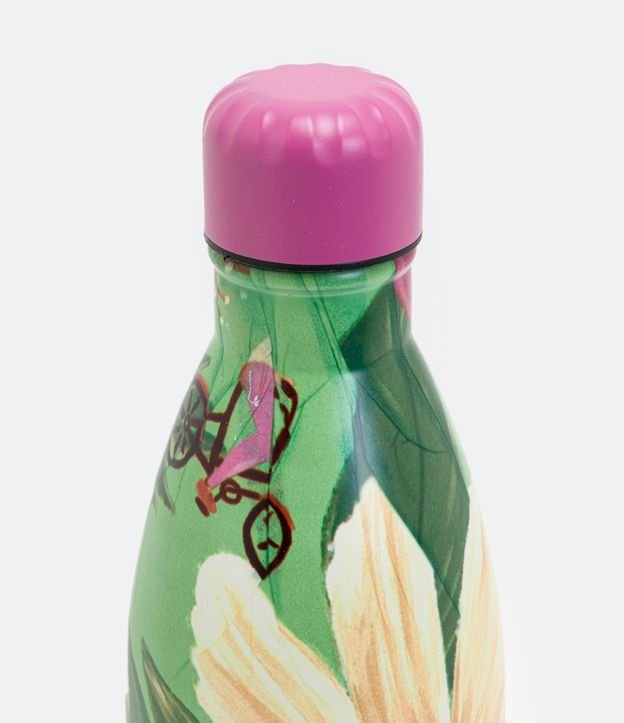 Botella Térmica Estampada Verde 2