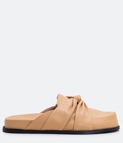 Sapatilha Mule Clog com Detalhe de Nó Satinato