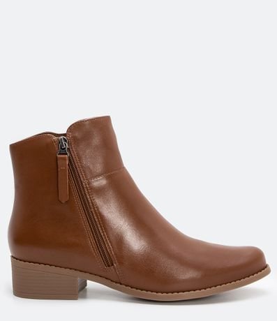 Bota Cano Médio com Zíper Preto