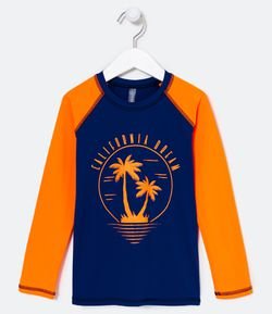 Camiseta Infantil com Proteção UV  Estampa California Dream - Tam