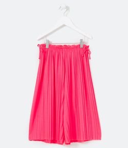 Calça Infantil Pantacourt Plissada - Tam 5 a 14 anos