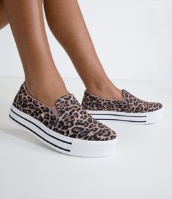 Tênis Slip On Animal Print Via Marte - Renner