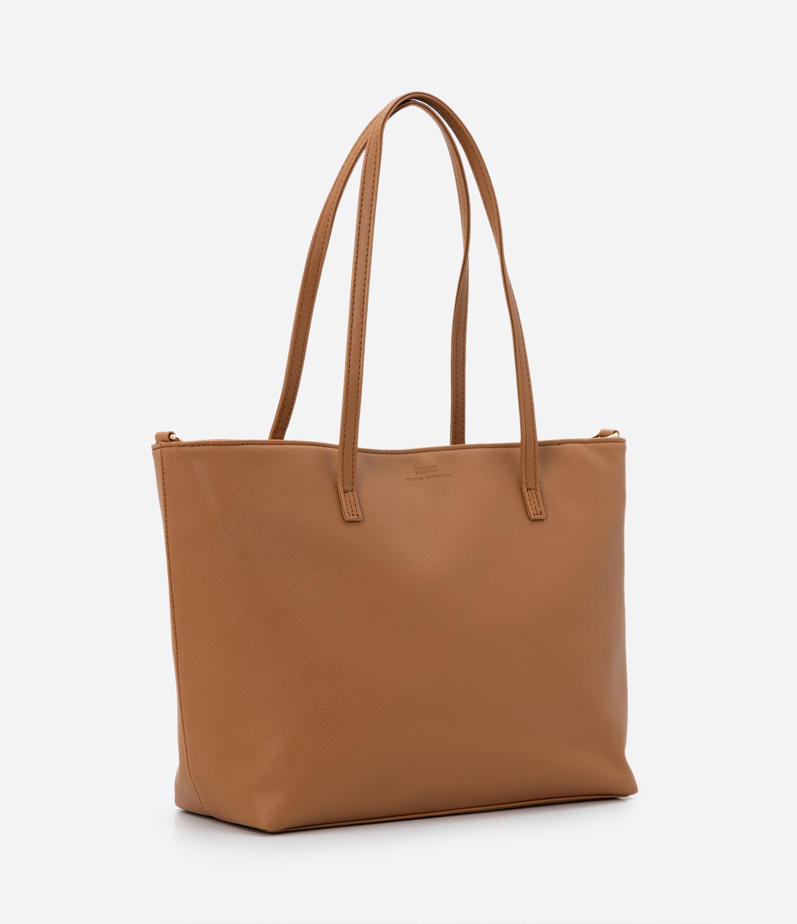 Bolsa Shopper Grande com Alças Duplas Reguláveis Marrom Caramelo 4