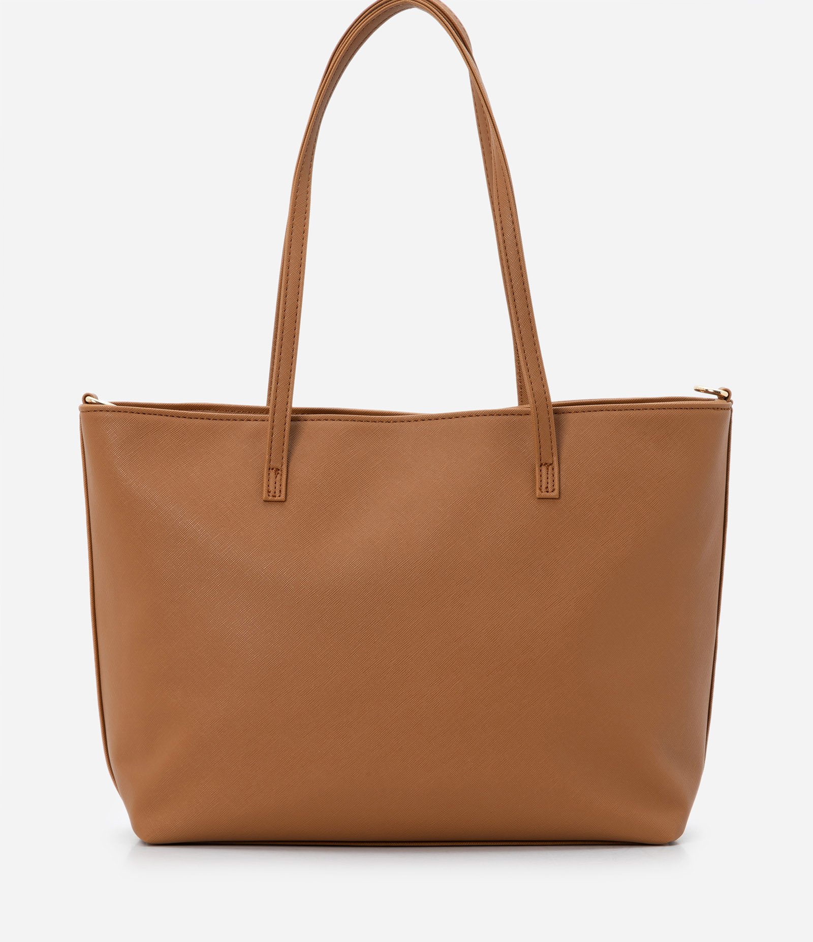 Bolsa Shopper Grande com Alças Duplas Reguláveis Marrom Caramelo 5