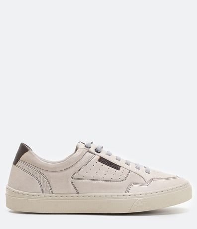 Sapatênis Masculino Democrata em Couro Branco - Renner