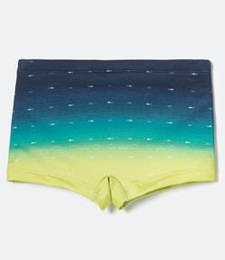 Sunga Infantil Boxer Degradê Estampa de Tubarões - Tam 5 a 14 anos