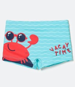 Sunga Infantil Boxer Estampa Siri Vacay Time - Tam 1 a 4 anos