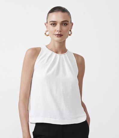 Blusa Regata com Pregas na Gola e Costuras Contrastantes é boa?