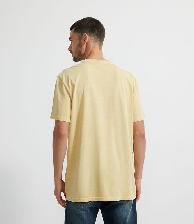 Camiseta Manga Curta Estampa Moto | Marfinno | Amarelo | M