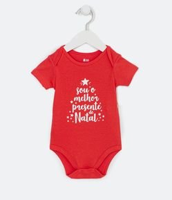 Body Infantil com Frase Sou o Melhor Presente de Natal - Tam 0 a 18 meses