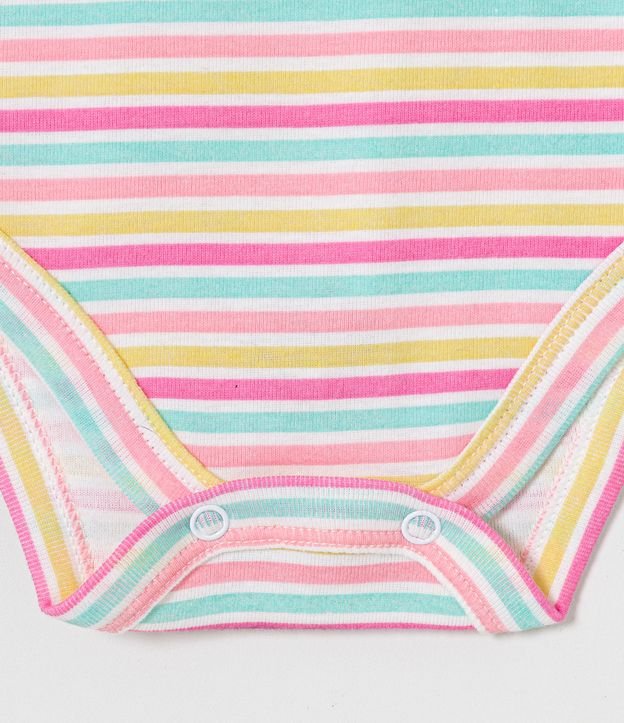 Kit 02 Bodies Infantil con Detalles de Picuetas - Talle 0 a 18 meses Multicolores 3