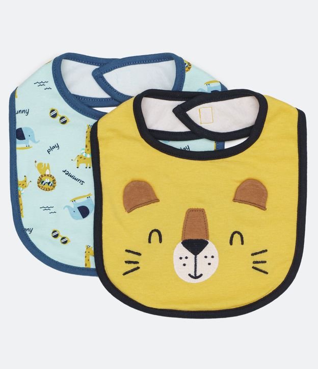 Kit 02 Babadores Infantil com Estampa de Bichinhos