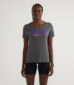 Camiseta Esportiva em Viscose com Estampa Unlimited