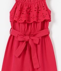 Macacão Infantil Pantacourt com Babado em Laise - Tam 5 a 14 anos - Renner