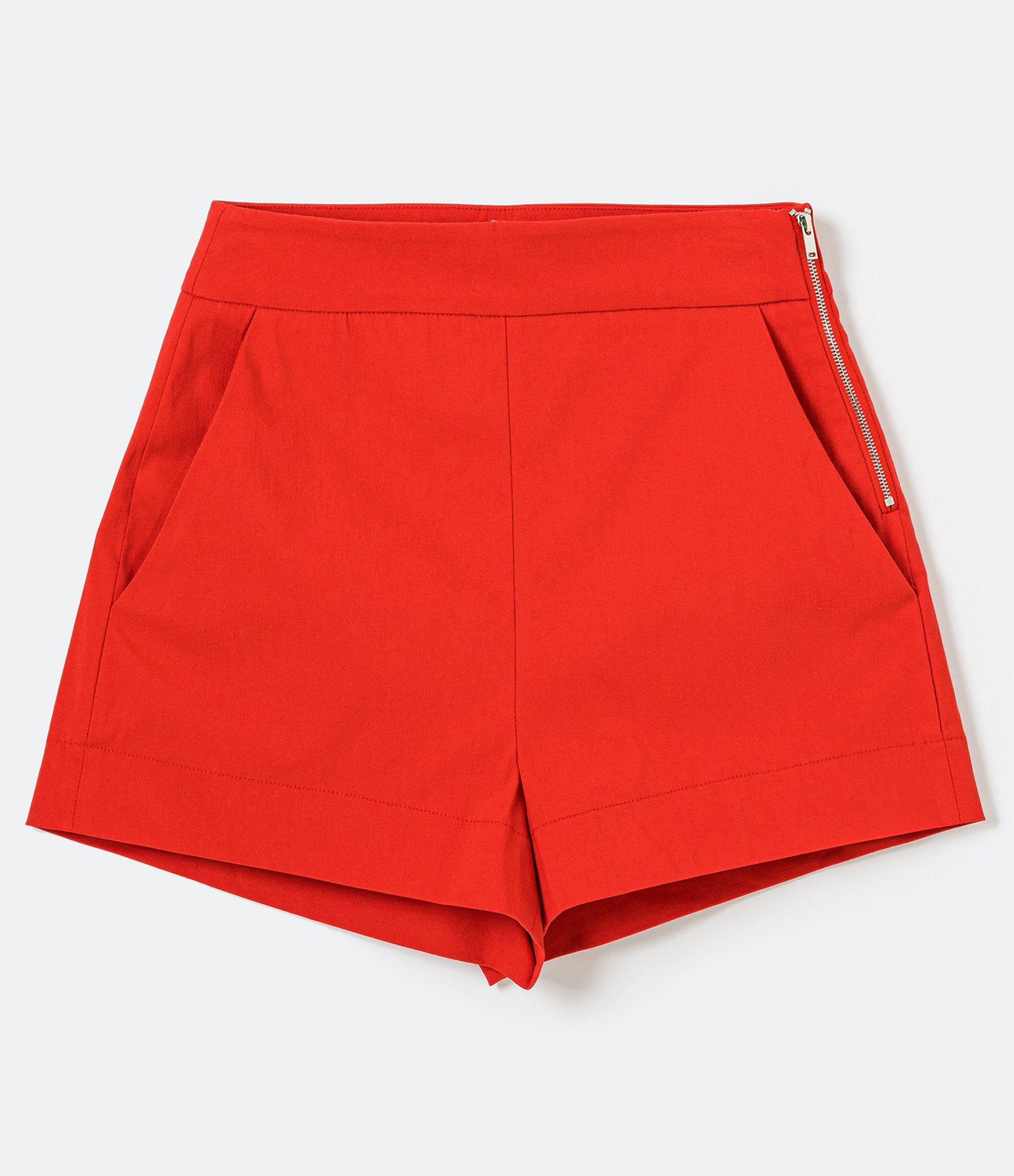 Short em Bengaline com Zíper Tratorado na Lateral 5