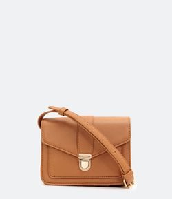 Bolsa Transversal Boxy com Locker de Metal