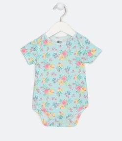 Body Infantil con Estampado Floral - Tam 0 a 18 meses