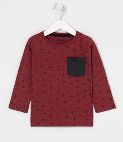 Camiseta Infantil Estampa Camping - Tam 1 a 5 anos