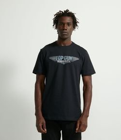 Camiseta Manga Curta em Algodão Top Gun