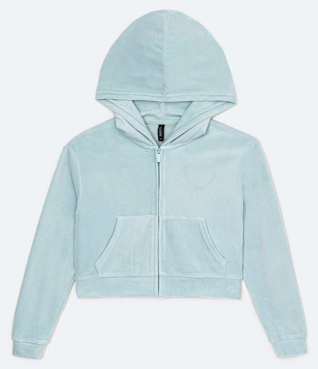 h&m moletom com capuz mint green