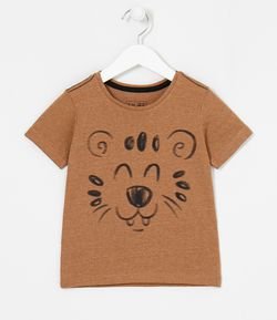 Camiseta Infantil Estampa de Tigre - Tam 1 a 5 anos