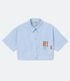 Imagem miniatura do produto Camisa Cropped en Algodón con Rayas y Bolsillo Estampado Flintstones Blanco 5