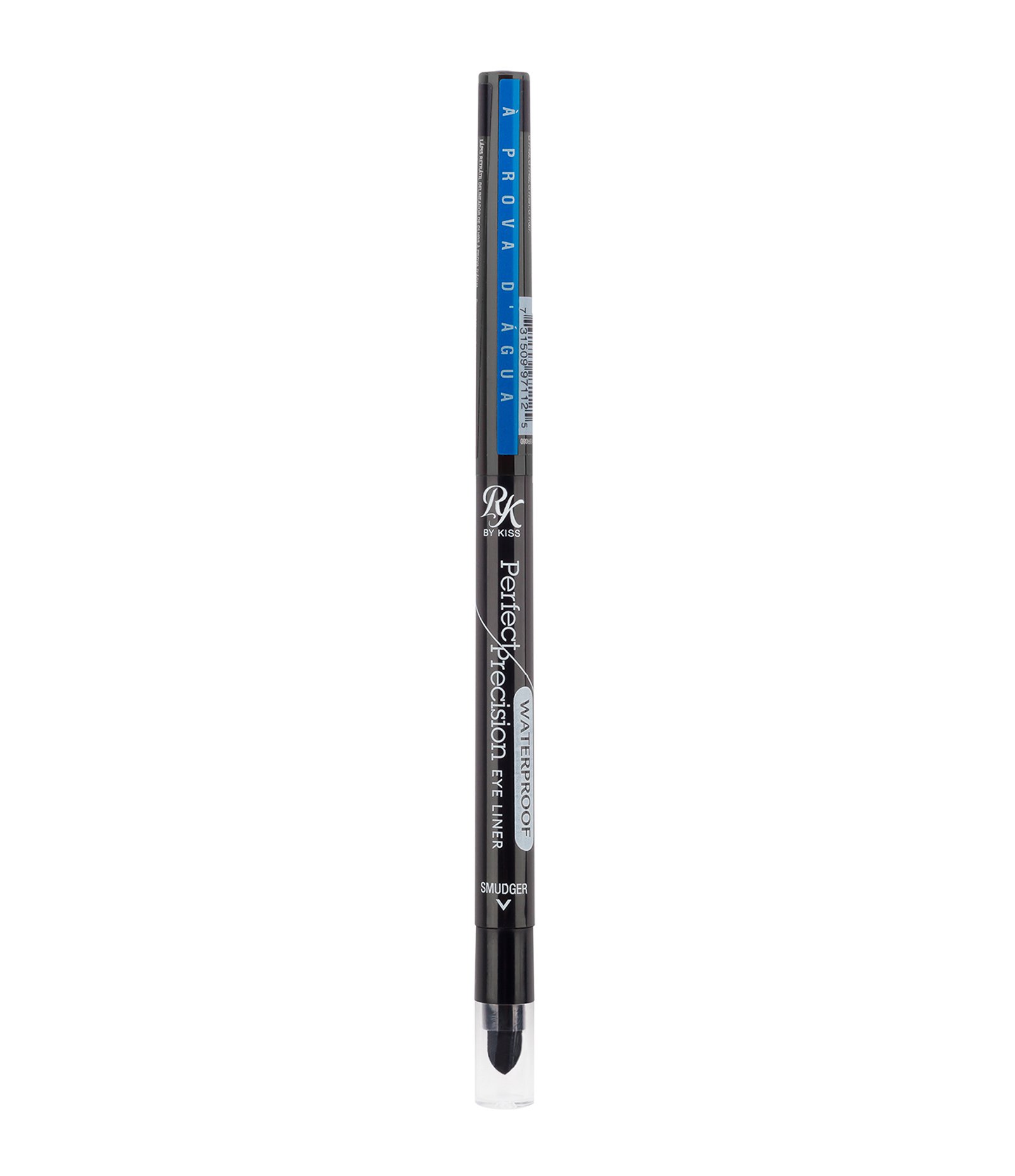 Lápis para Olhos Retrátil a Prova D’água Kiss Blackest Black 1