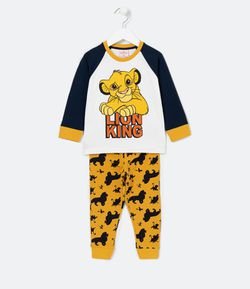 Pijama Infantil Longo Estampa Simba Rei Leão - Tam 1 a 4 anos