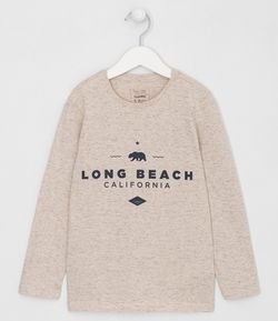 Camiseta Infantil Estampa Long Beach California - Tam 5 a 14 anos