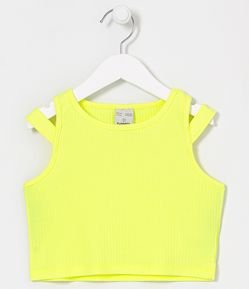 Blusa Cropped Infantil Canelada - Tam 5 a 14 anos