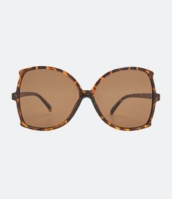 Óculos de Sol Feminino Quadrado Tartaruga