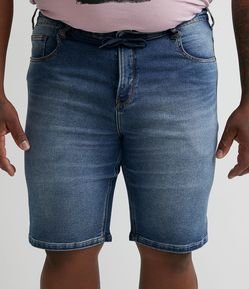 Bermuda Jeans sem Estampa