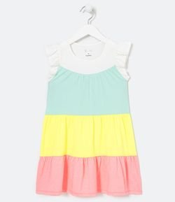 Vestido Infantil Marias com Recortes - Tam 5 a 14 anos