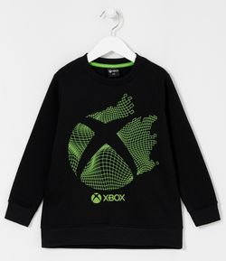 Blusão Infantil em Moletom Estampa Xbox - Tam 5 a 14 anos