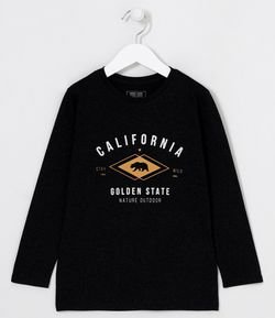 Camiseta Infantil Estampa California - Tam 5 a 14 Anos