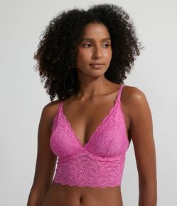 Sutiã sem Bojo e Aro em Renda Rústica