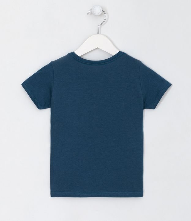 Camiseta Infantil Estampa Dino Realista - Tam 1 a 5 anos | Póim (1 a 5 anos) | Azul | 05