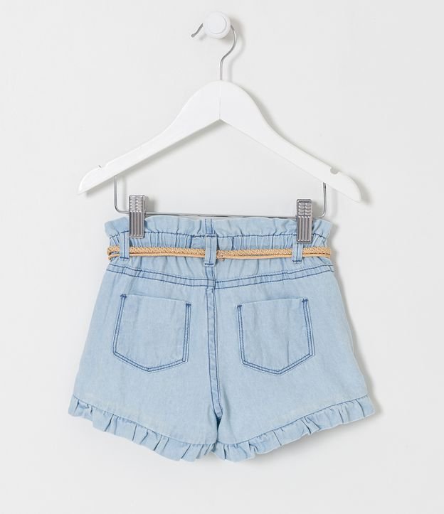 Short Infantil en Jeans con Cinturón - Talle 1 a 5 años Azul 2