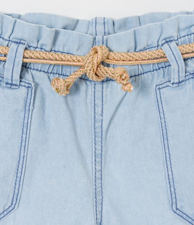 Short Infantil en Jeans con Cinturón - Talle 1 a 5 años Azul 3