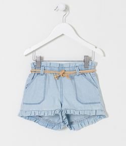 Short Infantil em Jeans com Cintinho - Tam 1 a 5 anos