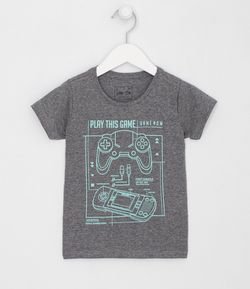 Camiseta Infantil Estampa Controle Game - Tam 1 a 5 anos