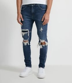 Calça Jeans Super Skinny Destroyed