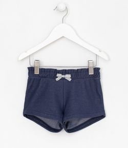 Short Infantil em Jeans com Lacinho - Tam 1 a 5 anos
