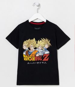 Camiseta Infantil Estampa do Dragon Ball - Tam 5 a 14 anos