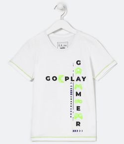Camiseta Infantil Lettering Game - Tam 5 a 14 anos
