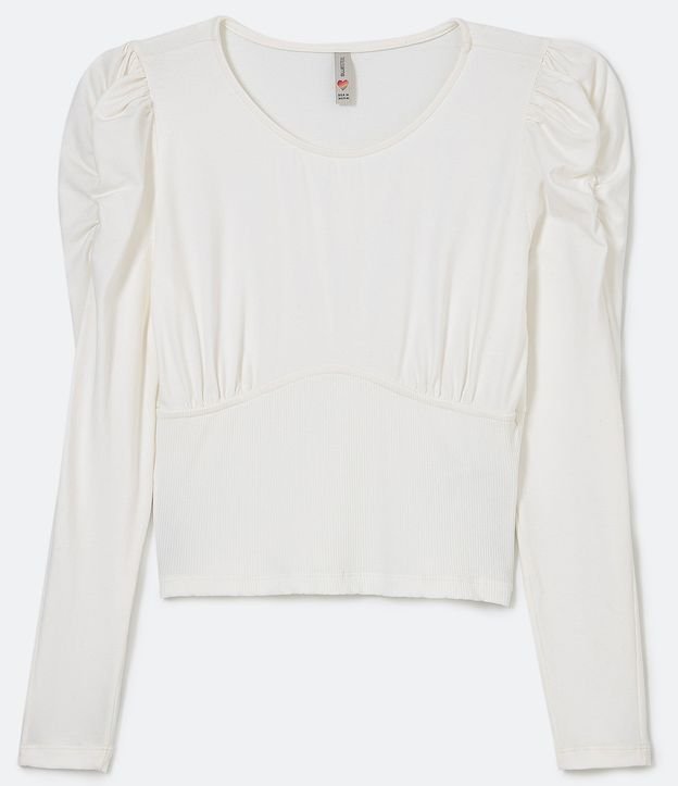 blusa manga princesa renner