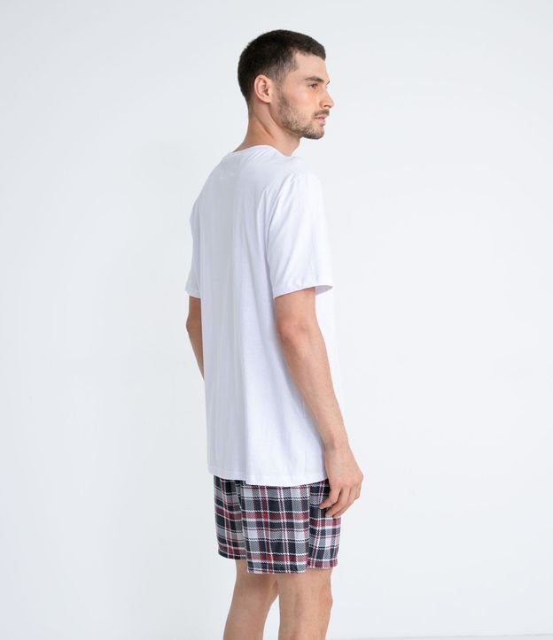 Pijama Curto Estampa Boletos Namorados | Viko | Branco | G